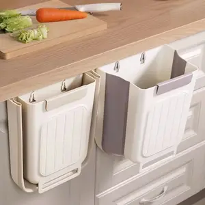 Foldable kitchen trash can, household cabinet hanging trash can, space saving kitchen cabinet hanging trash can, kitchen accessory storage, household kitchen small tools kitchen  gadgets