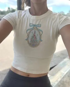 Castle Baby Tee, Walt Castle Locket, Bow Crop Tank, Cute youth baby tee, Coquette tank top, Baby Girlies