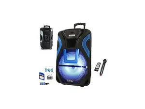 beFree Sound BFS-5700 15" Rechargeable Bluetooth Portable Party PA Speaker System With SD/FM/USB Inputs