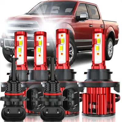 LED Headlight & Fog Light Combo Kit For Ford F150 2015-2019 - 6 Bulbs, 6000K White