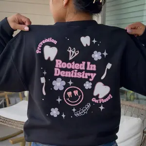 Purple Molar/Rooted In Dentistry Black Sweater- S