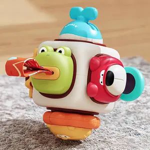 X-MTS14   6 in 1 Baby Busy Board Cube, Montessori Sensory Toy Toddler 1-3, Infant Carseat Plane Travel, Kid Animal Cube Learning Activity, Easter Birthday Gift 6 9 12 18 Month 1 2 Year Girl Boy