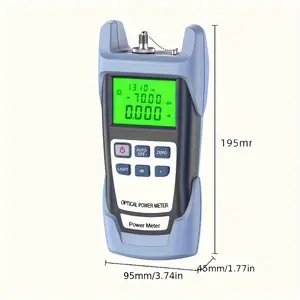 One Optical Power Meter DXL-40D, Fiber Loss Tester, -70 ~ +10dbm, FC/SC/ST Adapter, Key Control, Battery Powered, 36V Max, Battery Not Included
