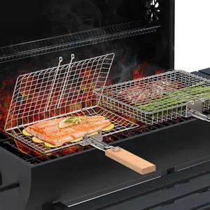 ivtivfu Fish Grill Basket and Square BBQ Grill Basket