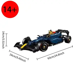 F1 High-Tech Racing Car Building Blocks Set, 42206 Ultra-Speed Champion Supercar Model, Adult Assembly Toy Gift, Birthday Present, Building Block Sets