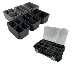 Husky Connect Organizer Compatible Small Nesting Bins - Gray