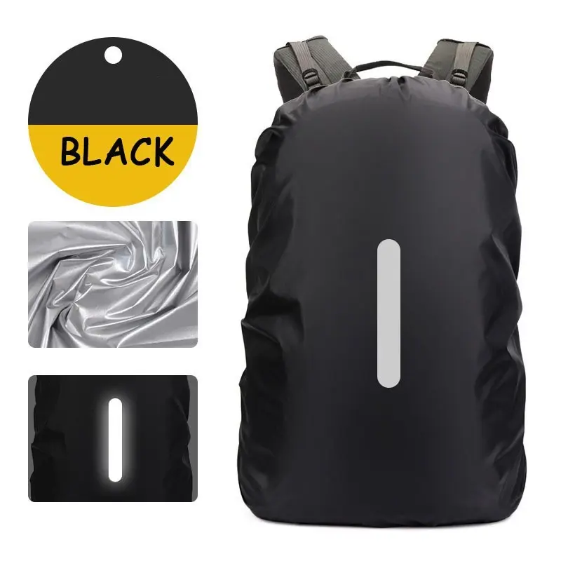 Reflective Backpack Rain Cover, Large Waterproof Backpack Cover – Safety Reflective Design, Waterproof and Dustproof, Ideal for Hiking, Cycling, Camping, and Outdoor Travel.