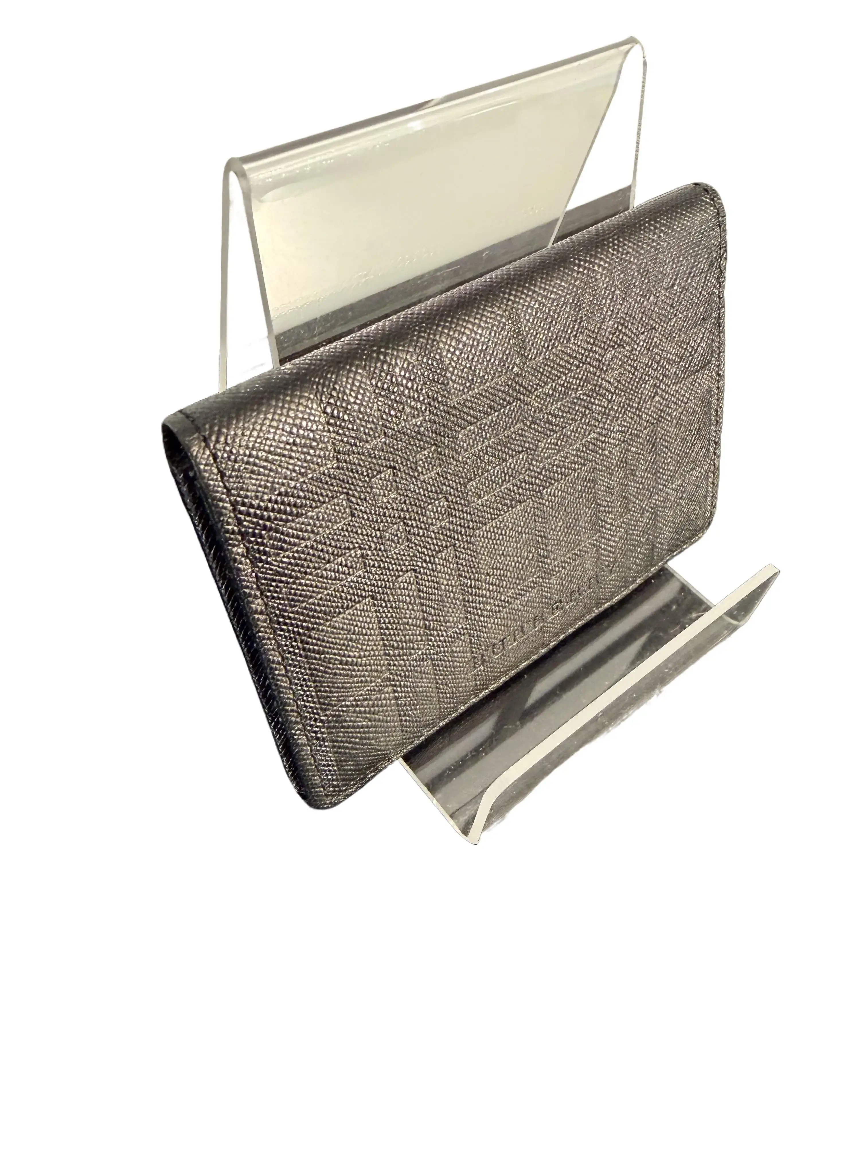Pre-owned BURBERRY leather Small Leather Goods Black Card Holder