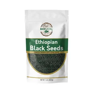 BioNatal Ethiopian Black Seeds 1 lb | Whole Nigella Sativa (Black Cumin) Spice | 99% Sortex Cleaned + Manual Lab Cleaned | Non-GMO Culinary Seeds for Baking, Bread, Rice, Soups, Tea & Spice Blends | Authentic Middle Eastern & North African Flavor