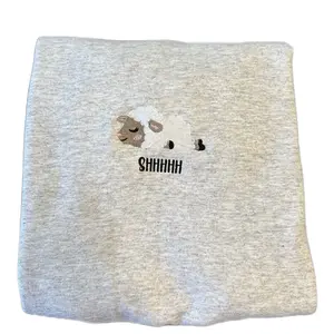 Sheep SHHHHHH Embroidered Crewneck Sweatshirt
