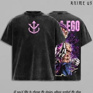 Ultra Ego Saiyan Prince Anime Shirt Purple Power Awakening Vintage Washed Oversized Anime Streetwear Graphic Tee, Oversize Shirt, Cotton Tee, Gift For Fan, For Men, For Women 3MX