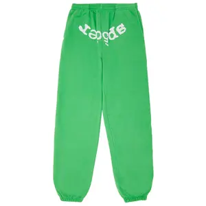 Sp5der Legacy Web Sweatpants Green - Regular Leg Trousers Unisex Authentic Lime Jogger Pants Brand New Ready to Ship