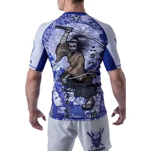 Men's Miyamoto Musashi Jiu Jitsu Rashguard - Short Sleeve