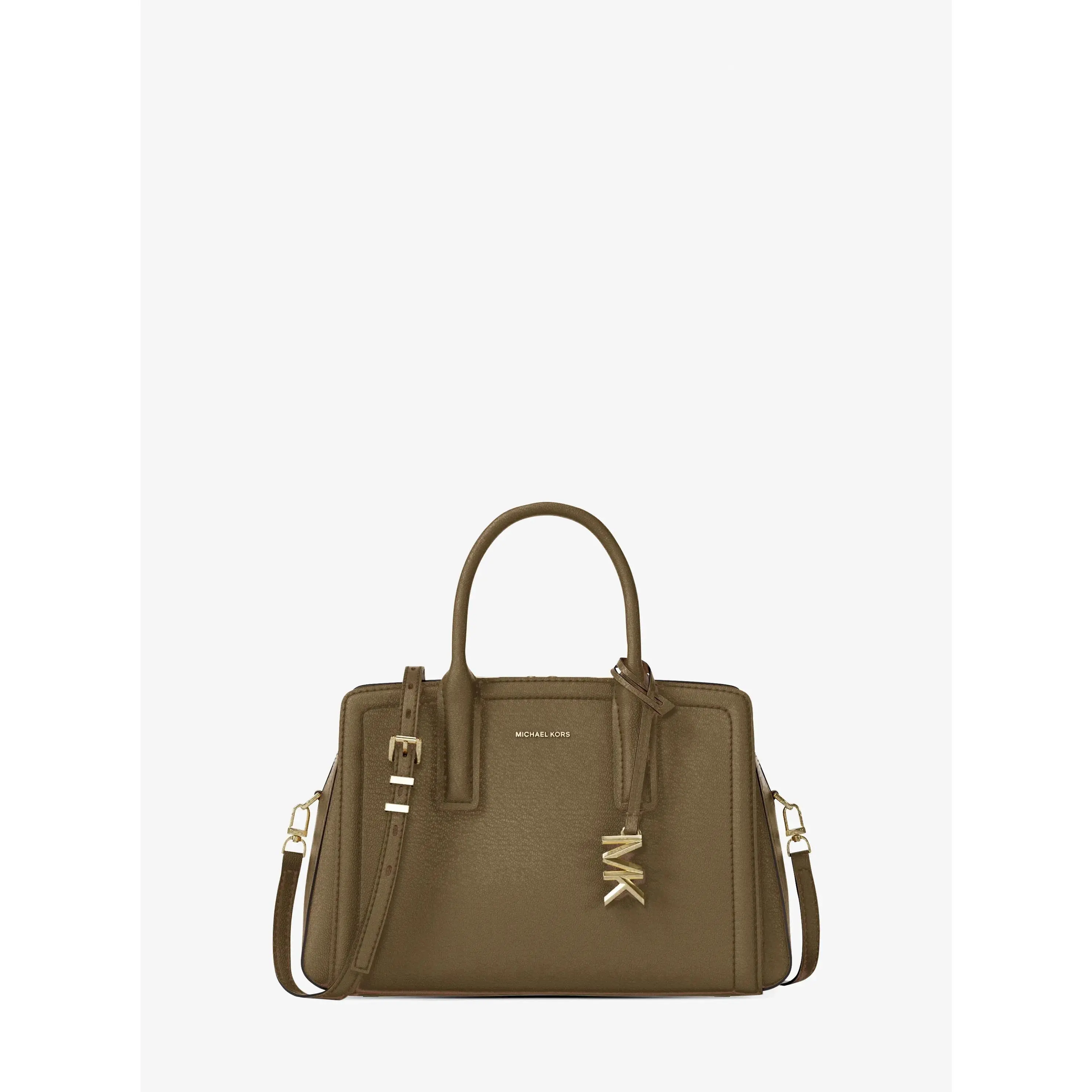Laila Small Pebbled Leather Satchel
