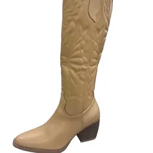 WOMENS POINTED TOE COWGIRL BOOT TEXAS Walking Shoes Footwear Comfort