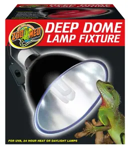 Zoo Med Deep Dome Lamp Fixture Black, 1ea/8.5 in