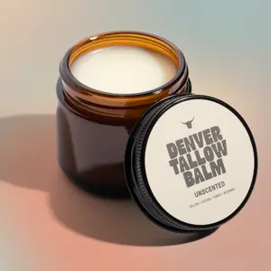 Denver Tallow Co - Tallow and Honey Balm - Unscented - Grass Fed Beef Tallow, Organic Jojoba Oil, Raw Honey, Raw Beeswax