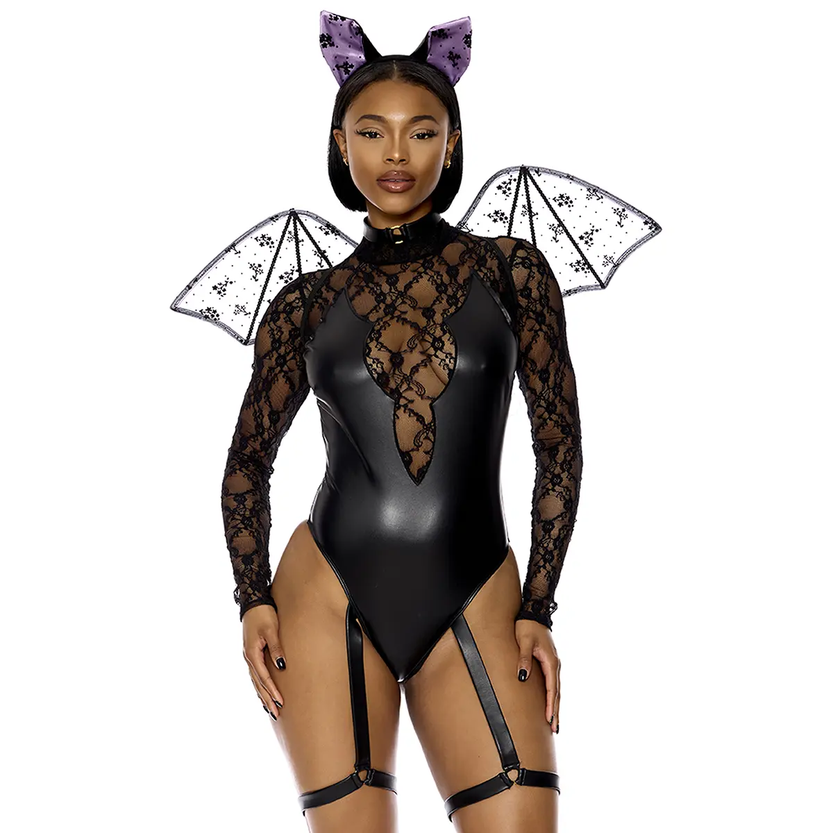 Forplay Women's Halloween You A Battie 4-Piece Women's Bat Costume