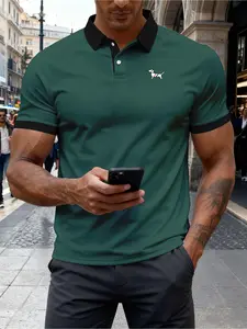 2026 Summer Fashionable Design Dachshund LOGO 3D Digital Print Performance Polo Shirt for Men Trendy Casual Wear Comfortable Fit Breathable Fabric Top Button-down Collar Short-sleeved Golf T-shirt 10 Color Options