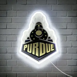 Purdue Train LED Neon Light Decor, American Team Style, Ideal for Fan Clubs, Dorms, Sports Bars, Living Room, Entertainment Room