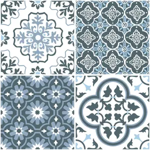 212 MAIN FP2951 Myriad Decorative Vinyl Peel-Stick Floor Tiles, Star-Clover Design for Home Improvement Building & Paint Supplies Projects