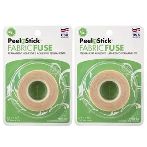 PeelnStick 3346 Fuse Tape 5/8" x 20 ft roll (2-Pack) Hem Sticky Sided Tape