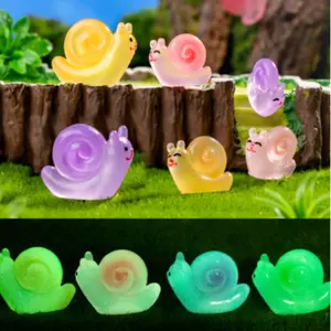30/50 Piece Moss Micro Landscape Creative Night Glow Colorful Snail Garden Decor DIY Ornament Blind Bag Hanging Accessories