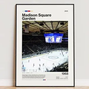 Madison Square Garden Poster, Sports Poster, Hockey Fan Gift Print