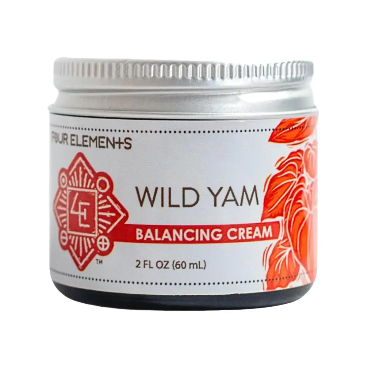 Four Elements 4E Wild Yam Balancing Cream for Women-2 oz. Body Care Lotions Calming Plant Sunflower Daily Comfort Shea Cosmetic Moisturizers