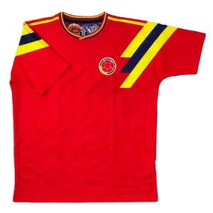 Colombia Retro Red Soccer Jersey – 1990s Classic Replica Valderrama
