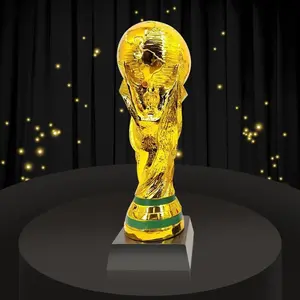 Sport Retro Trophy Statue, Perfect for Sports Theme Room Decor, 2026 World Cup 3D Trophy, High-Quality Zinc Alloy, Durable Desk Display, Office Decoration, Football Souvenir
