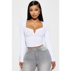 Anaya Ribbed Top - White