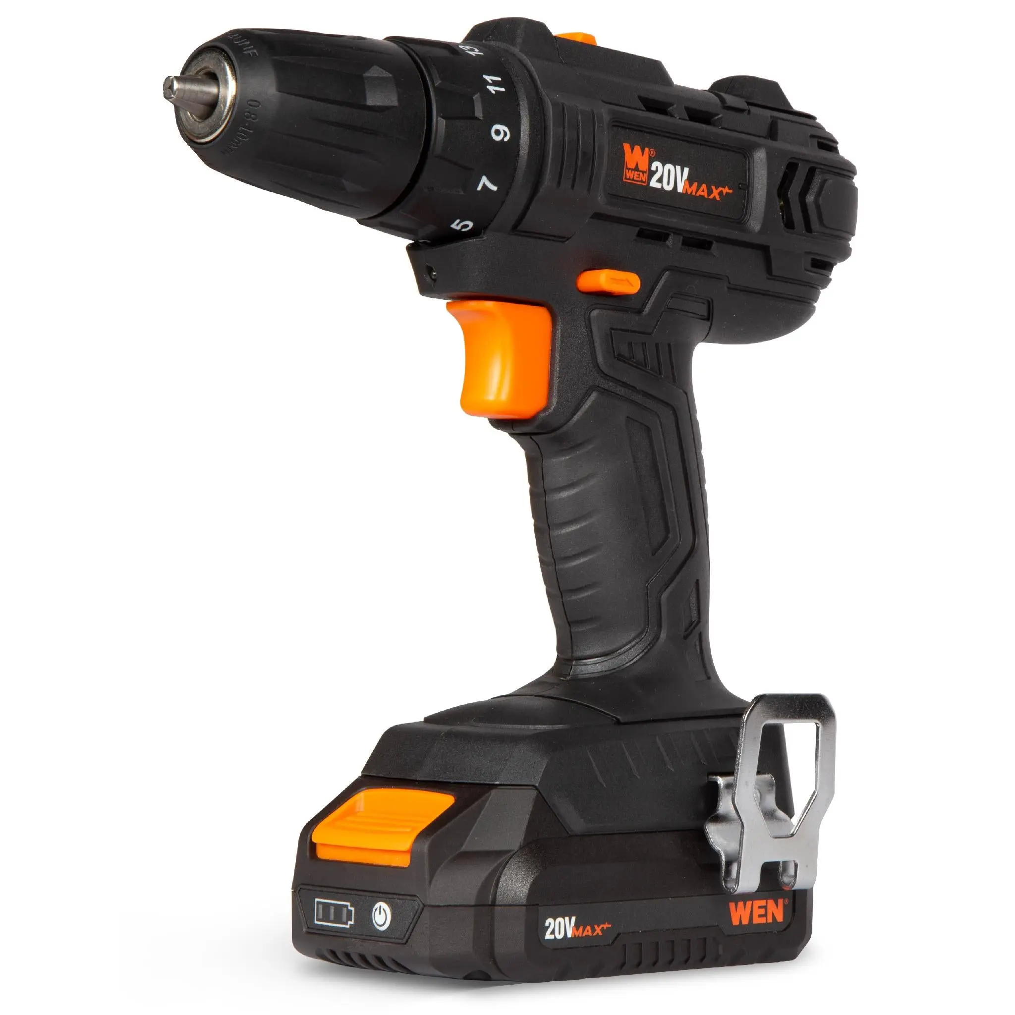 WEN 20119 20V Max Cordless 3/8-Inch Drill and Driver with 2.0 Ah Lithium-Ion Battery and Charger