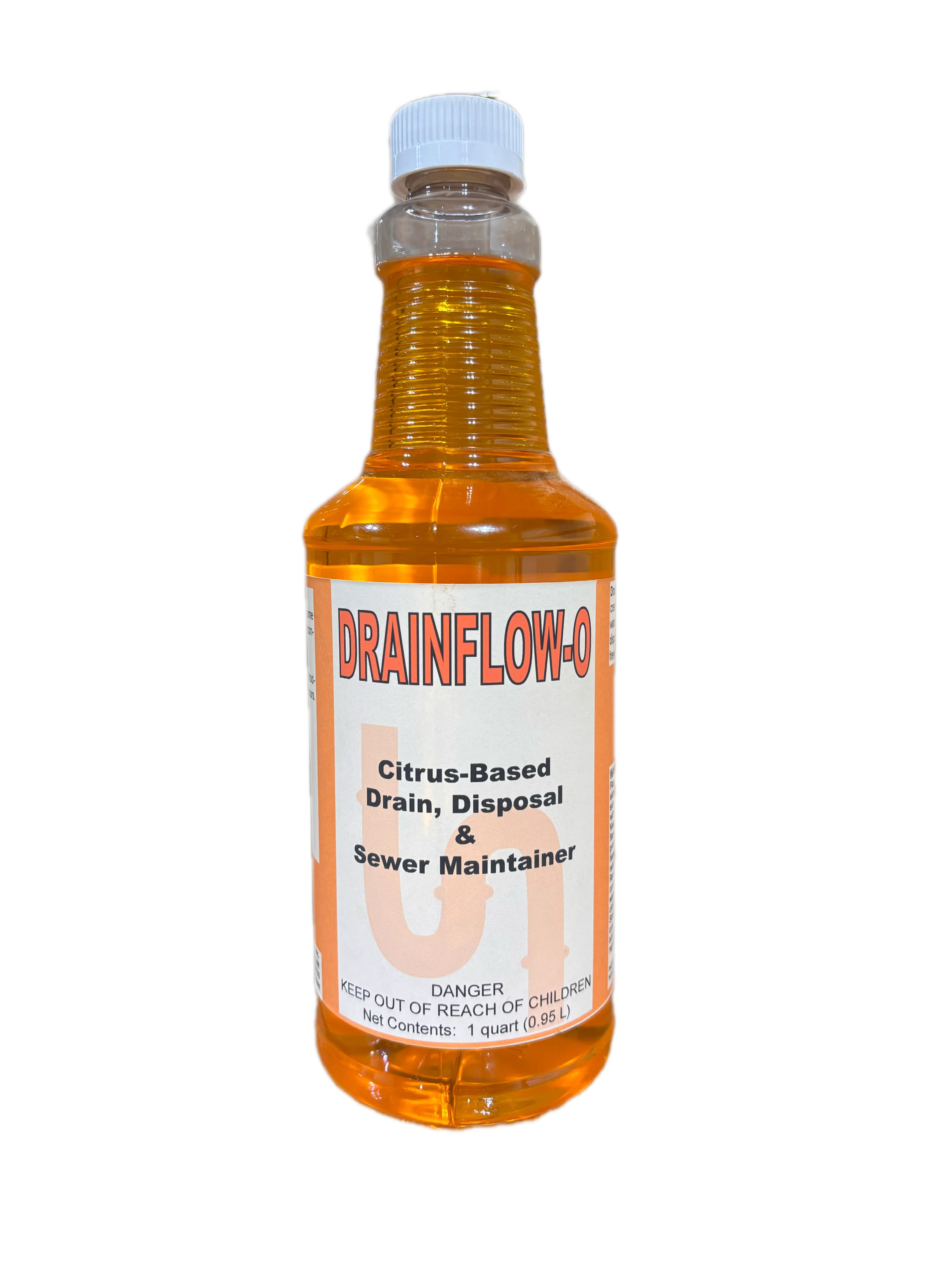 DETCO Drainflow-O Household Drain Line Maintainer - 1 qt Citrus-Scented Drain Cleaner, Grease Dissolver with Natural Non-Toxic Ingredients, Odour Control Home Care Supply