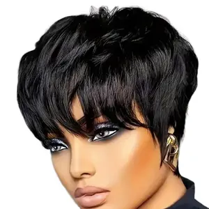 Pixie 100% Human Hair Wig - Natural Look and Feel for Authentic Style