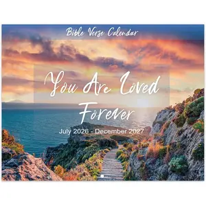 Wall Calendar 2026-2027 - 2026-2027  Verse Calendar, 18 Monthly Wall Calendars, Jul. 2026 - Dec. 2027, 11" x 8.5", Wall Calendar 2026-2027 with Unruled Blocks and Thick Glossy Paper,  Quotes