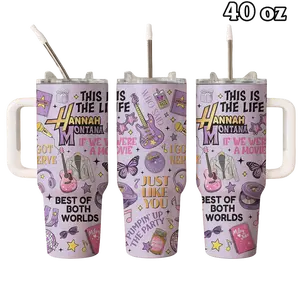 Hannnah Montana 20th Anniversary Tumbler 40oz & 30oz, Y2K Pop Star Nostalgia Drinkware For Women, Retro Summer Travel Mug Gift | 250326.R0695.ID01