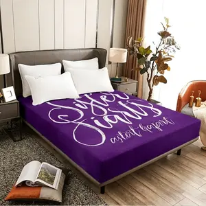 A purple-background foam mattress with white handwritten text, suitable for bedrooms, rental apartments, student dormitories, and as a sleep essential.