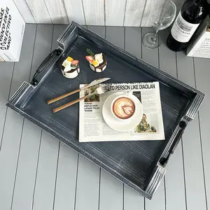 Solid Wood Tray, Baking Bread Decorative Tray, Rectangle Pastry Display Tray, Vegetable Dried Fruit Cake Solid Wood Tray