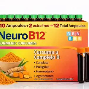 Neuro B12 Forte with Tumeric cumeric curcuma u compejo b 12 Vials Dietary Supplement for Mind and Body Fitness