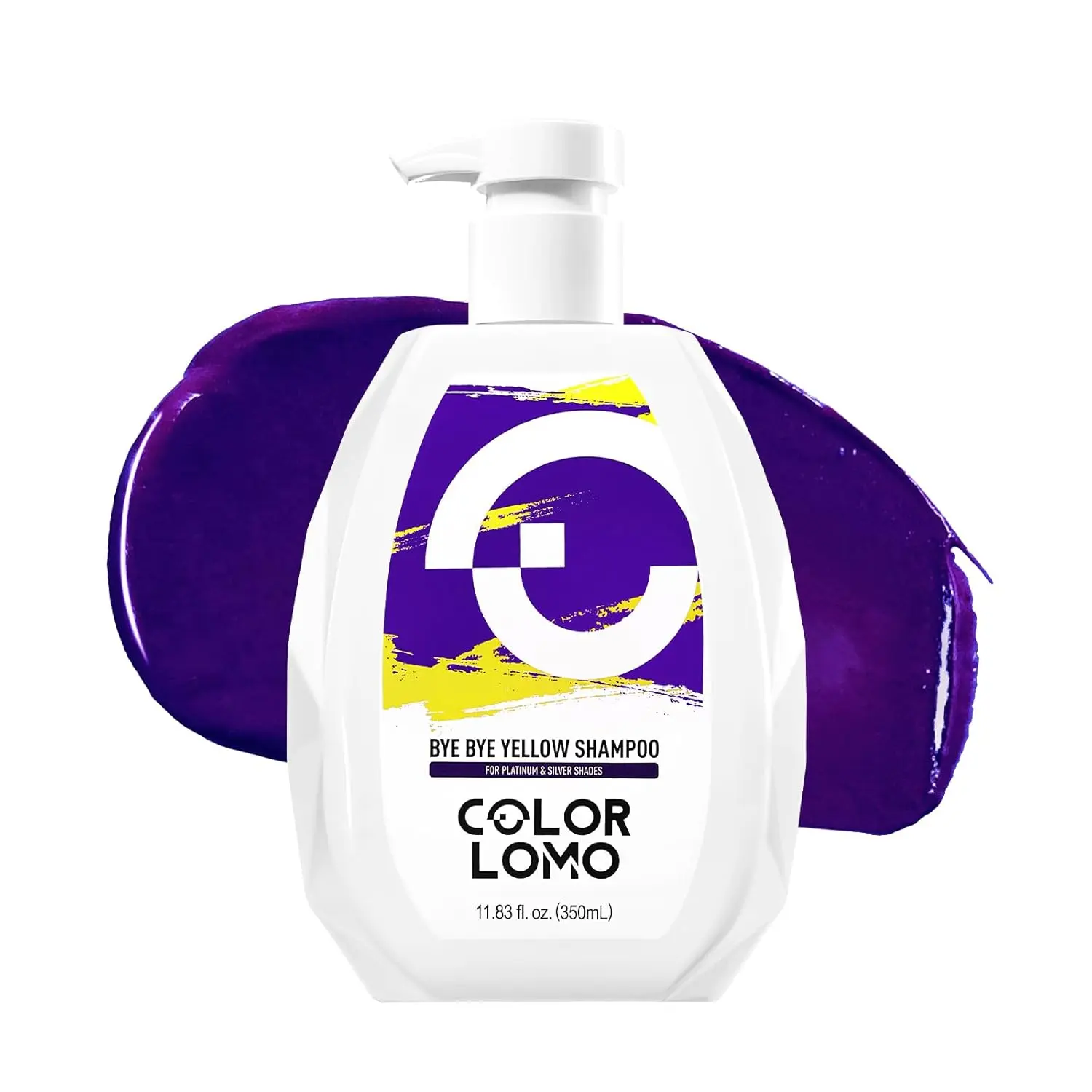 COLORLOMO Bye Bye Yellow Color Depositing Purple Shampoo (350ml) - Sulfate-Free Neutralizing Haircare for Blonde Hair, Removes Brassiness, Revives Cool Tones, Cleansing, Floral Scent, Sensitive Skin Safe, Color Depositing Shampoo