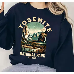 Yosemite National Park Sweatshirt, Retro Vintage Hiking Tee, Scenic California Outdoor Adventure Shirt, Est. 1890 Nature Souvenir Gift