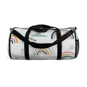 Rainbow Weekend Duffel Bag - Lightweight and Durable Polyester Canvas Duffel with Adjustable Strap
