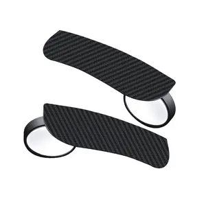 2-Piece Car Blind Spot Mirror Set — Universal Side Mirror Rain Visors & Blind Spot Assist Mirrors. Crafted from Carbon Fiber, featuring easy installation and a stylish black design, this set effectively enhances driving visibility and safety.