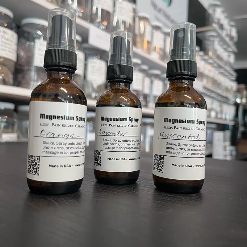 Magnesium Spray - Orange, Lavender, Unscented - Made in USA - Sleep Pain Relief Calming