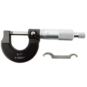 Outside Micrometer, Ratchet Stop, Lock Nut 0-1" /0.0001" Precision Machinist Tool,Accuracy 0.0001"
