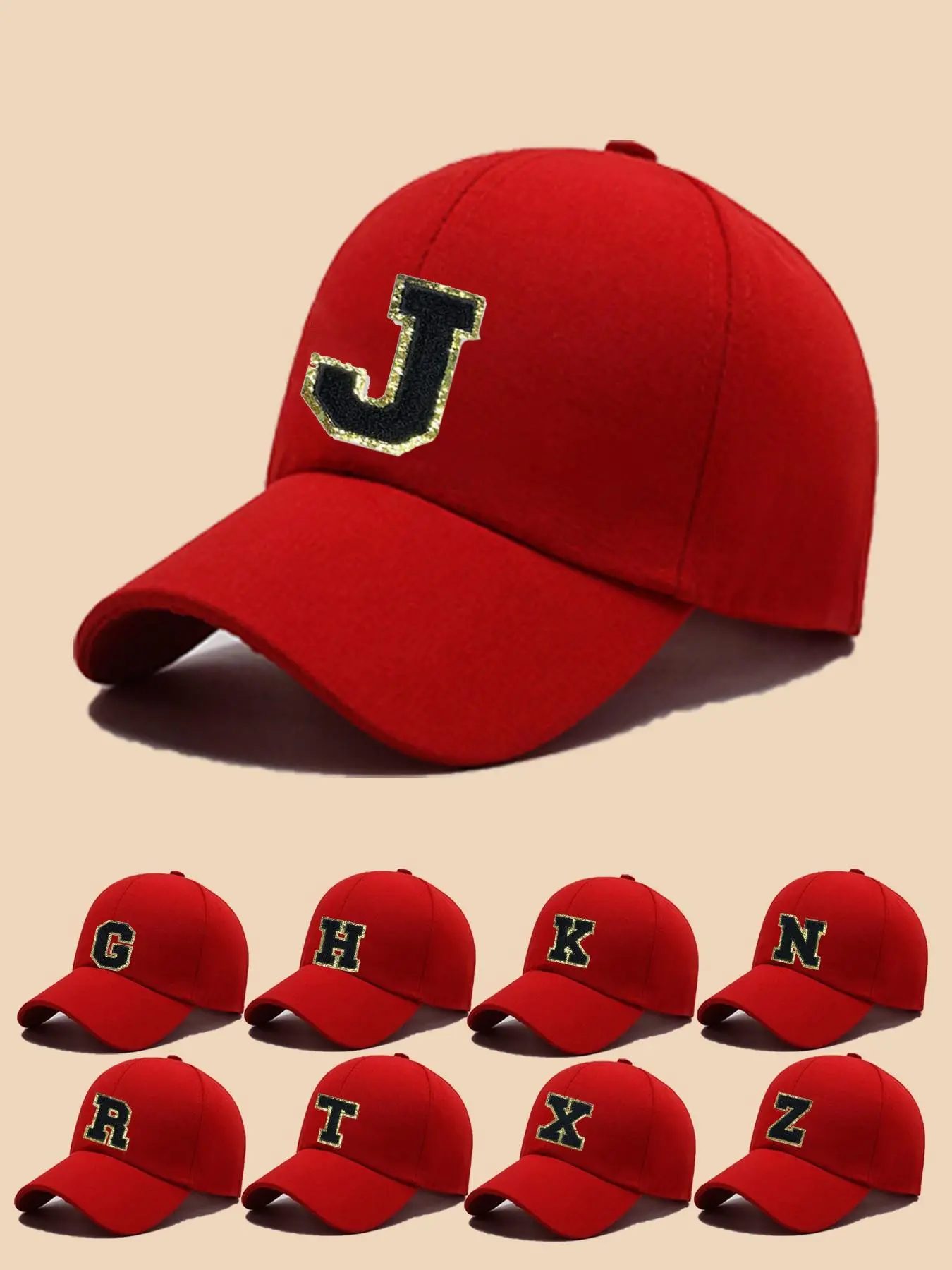 Custom Initial Letter Baseball Hat, Personalized Cap, Unisex Wide Brim Sun Protection, Casual Comfortable Baseball Cap Adjustable, Perfect Gift Friends and Lovers