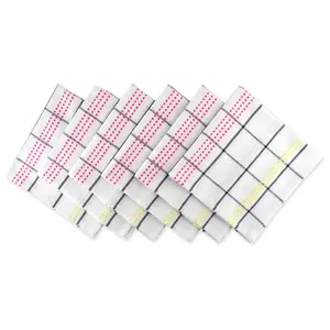 Design Imports Set of (6) Color Pop Plaid Napkins