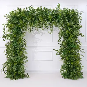 A8872 Mori Greenery Plants Leaves Arrangement for Wedding Backdrop Decor Flower