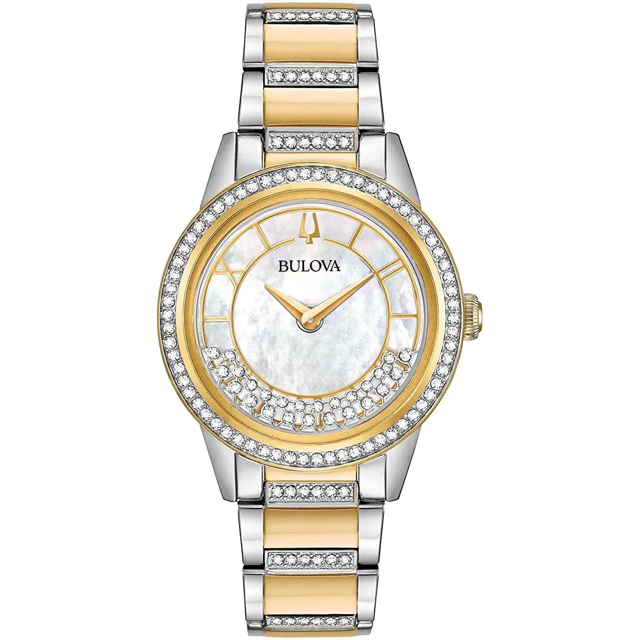 Bulova TurnStyle Crystal Two-Tone Ladies Watch 98L245